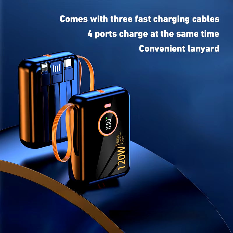 Lenovo High Capacity Fast Charging Portable Power Bank 120W 50000Mah 