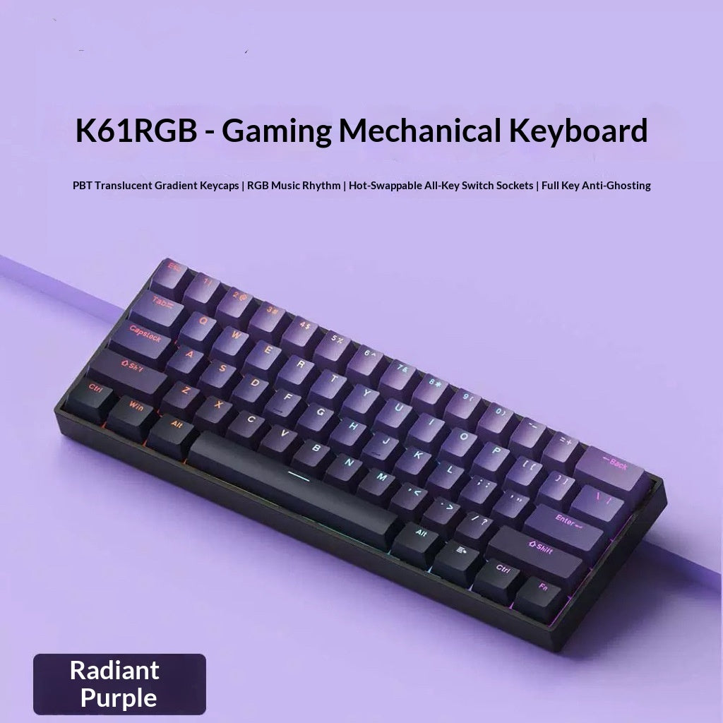 RGB Wired Tea-switch Portable Office Computer Keyboard For Gaming