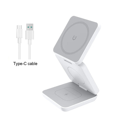 3 in 1 Foldable Magnetic Wireless Charging Station for Iphone - Zyver