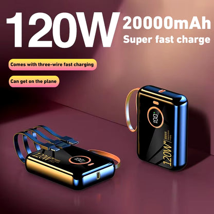 Lenovo High Capacity Fast Charging Portable Power Bank 120W 50000Mah 